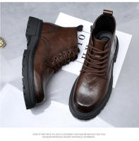 Nuevas botas de cuero de algodón. Botas cortas de locomotora interior de suela gruesa de estilo británico fino. - details 22