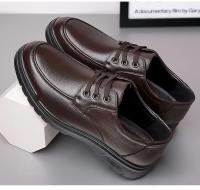 Zapatos de cuero de los hombres de negocios zapatos casuales de moda transpirable británicos zapatos casuales de encaje para arriba - details 8