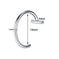 Anillo de Nariz de Acero Inoxidable Estilo Pendiente de Septum para Mujeres - details 3