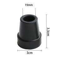 Bastón de goma para caminar, 4 piezas, con férula acolchada, duradera, antideslizante, para Trekking, 19mm - details 5