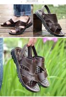 Sandalias para hombres2025Verano Nueva Moda Versátil Antideslizante Suela Suave Resistente al Desgaste Transpirable Suela Gruesa Zapatos de Playa Casuales - details 3