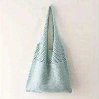 Bolsa de ganchillo hueca retro de gran capacidad: interior espacioso con una amplia habitación para elementos esenciales diarios, ideal para compras de comestibles - details 5