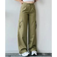Pantalones informales versátiles de estilo europeo Amazon, cintura media, bolsillo 3D, pantalones Cargo adelgazantes para chica picante, pierna larga/nueve puntos/Se, novedad de 2025 - details 3