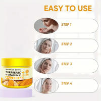 Crema antienvejecimiento de cúrcuma y vitamina C, crema hidratante antiarrugas de colágeno y ácido hialurónico, Cosméticos para el cuidado de la piel, 50g - details 5