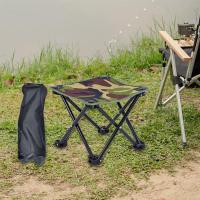 Fold Camping Stool Fishing Seat Lounger Chair Ottoman Compact Outdoor Foot Stool Portable Footstool for Lounge Patio Camping