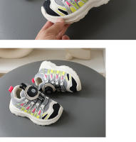 Zapatos de niños nueva primavera y otoño zapatillas deportivas de malla para niños zapatos para correr transpirables niñas botón giratorio papá zapatos - details 9