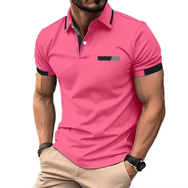 Polo de manga corta para hombre, camisetas informales, tops de verano - 1