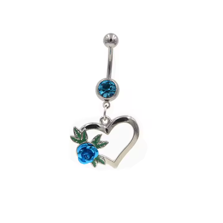 1Pc 14g bling piercings de ombligo vientre ombligo piercing pendientes del vientre joyería piercing del cuerpo de acero inoxidable piercings ombligo - 1