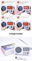 Receptor de Radio FM, altavoz AM/FM con pantalla Digital LCD, reloj despertador para el hogar, parlante portátil, radio bluetooth - details 17