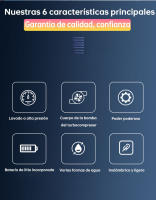 El paquete portátil incluye una hidrolavadora, una pistola de limpieza en una caja, una batería de 48 V y accesorios de limpieza, un limpiador a vapor de alta calidad que se puede usar para limpiar su automóvil, jardín, superficies exteriores, etc. - details 1