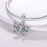 Silver Fit-pulsera de circonio para mujer, serie de mariposas de 3mm, joyería artesanal, nuevos artículos, Material metálico - details 1