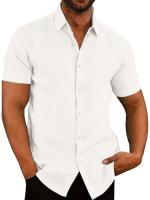 Camiseta informal de manga corta para hombre, blusa de talla grande, cárdigan, Azul, Gris, rojo, blanco, 3xl, 2xl, 44, 42 - details 3