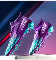 Zapatos de fútbol de marca para hombre, botas de fútbol de tobillo alto Unisex para exteriores, zapatillas cómodas de entrenamiento deportivo de fútbol sala FG/TF - details 23