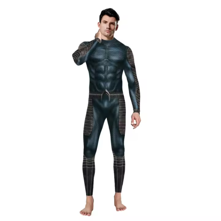 Halloween Carnaval Adultos Niños Aquaman Cosplay Disfraz Mono Regalo de Vacaciones - 1