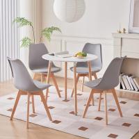 Juego de comedor moderno de 4 sillas, estructura conjunta, mesa redonda, mesa de cocina - details 9