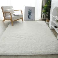 Alfombra de Peluche Blanca para Decoración de Sala de Estar Alfombra Gruesa para Dormitorio Alfombra Suave Antideslizante para Piso Alfombra de Tamaño Grande para Salón - details 0