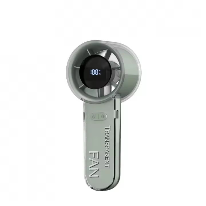 2025Nueva llegada transfronteriza100Pantalla Digital de alta velocidad pequeño ventilador portátil Mini con soporte ventilador - 1