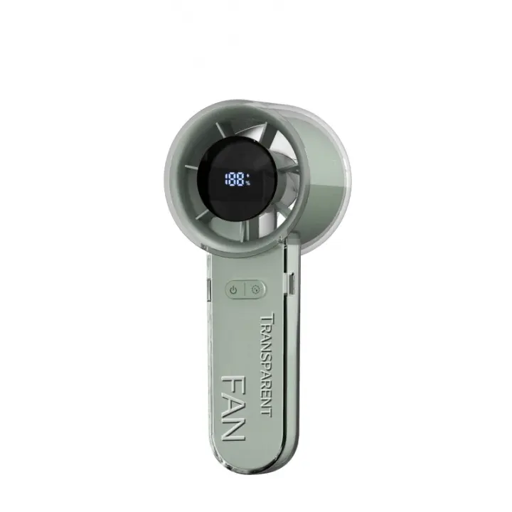 2025Nueva llegada transfronteriza100Pantalla Digital de alta velocidad pequeño ventilador portátil Mini con soporte ventilador - 1