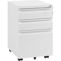 Archivador Móvil con 3 Cajones con Cerradura, Cajonera de Oficina con Ruedas Universales, Mueble Archivador para Archivos y Carpetas Colgantes, Blanco, 39x46x62 cm, ASK03ws - details 0