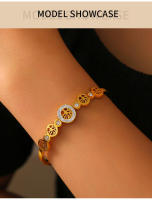 Pulsera de Maple inoxidable de Árbol DE LA Vida Hueco pulsera de Mujer - details 1