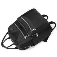 Mochila Oxford impermeable de gran capacidad para mujer, Bolsa Escolar de viaje para adolescentes, paquete negro Simple, nueva moda - details 18