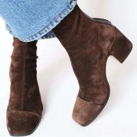 Botas hasta la rodilla de cuero genuino de alta calidad para mujer, estilo formal de invierno para mujer, informal de lujo resistente al desgaste - details 1