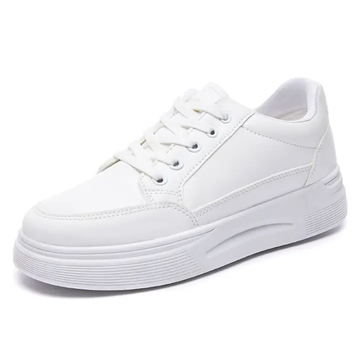 Zapatos deportivos informales con punta redonda, calzado de estudiante blanco, Nuevo estilo de moda - 1