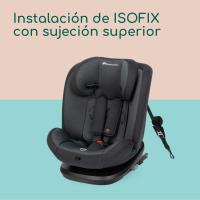 Reclinable 4 posiciones, protectores laterales, para niños de 15 meses a 12 años, Tinted Black - details 2
