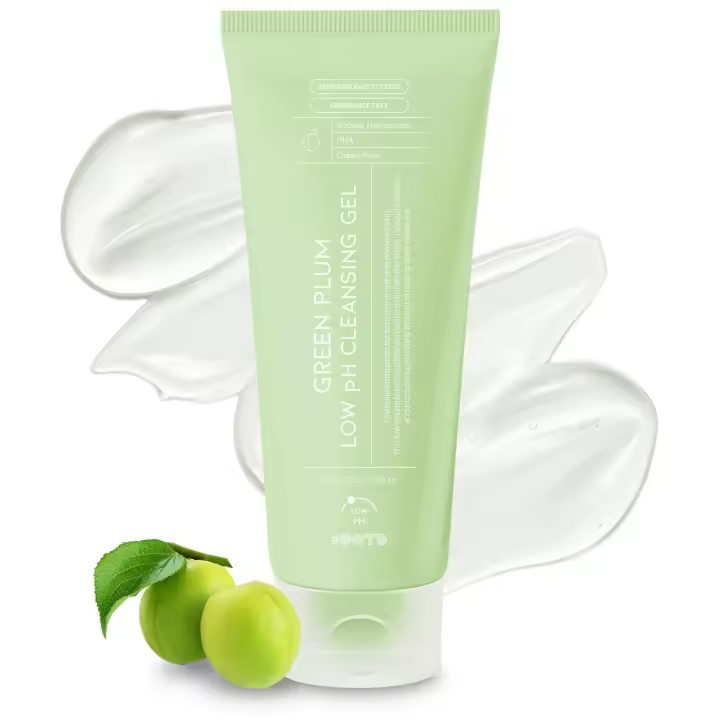 # Limpiador facial hidratante OOTD, limpiador facial coreano suave y calmante para pieles sensibles propensas al acné. Ciruela verde pH bajo - 1
