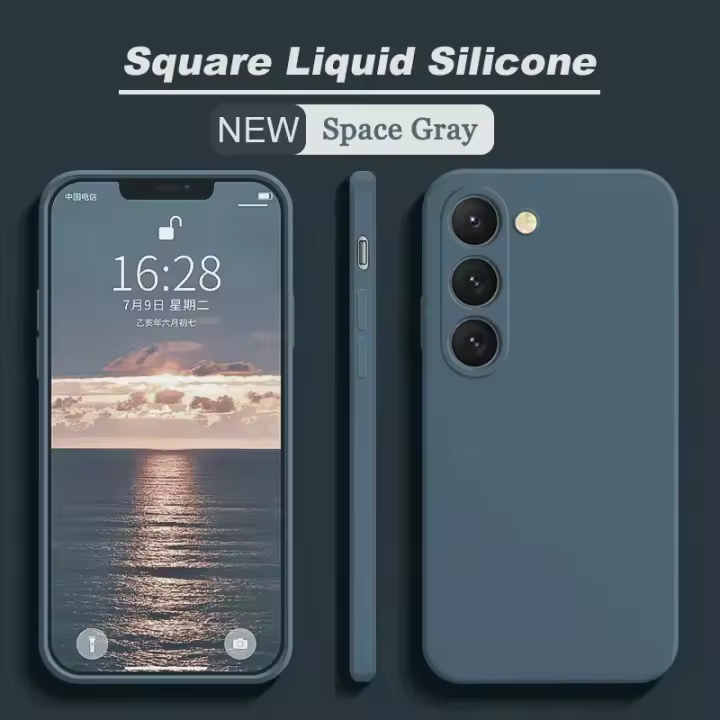 Funda de Silicona Líquida Luxuy para Samsung Galaxy A Prueba de Golpes Suave, Adecuada para Modelos S25 a A73 Accesorios de Electrónica - 1