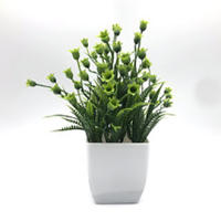 6 piezas plantas artificiales, pequeñas plantas artificiales en maceta, plantas artificiales de plástico para dormitorio, baño, cocina, hogar, decoración interior con maceta, plantas falsas de - details 4