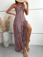 Vestido Boho de Moda de Verano Patrón Étnico sin Espalda y Dobladillo Ideal para Playa - details 11