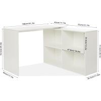 Escritorio esquinero moderno, madera de ingeniería, blanco, 10610674.5 - details 2