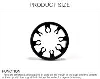 KADS Soporte para limpiador de pinceles para manicura, botella y taza de plástico, accesorios para bolígrafos de Gel Acrílico - details 2