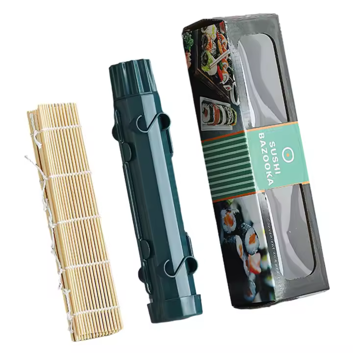 Juego de herramientas para hacer Sushi a rayas, reutilizable, duradero, para cocina y hogar - 1
