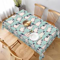 Mantel rectangular de pingüino para fiesta, manteles impermeables para mesa de comedor, decoración del hogar y cocina - details 17