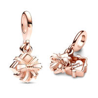 Encanto de Colgante Abierta para Pulsera de Joyería en Plata Esterlina 925 Regalo de Cumpleaños Feliz - details 0
