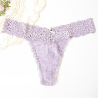 Voplidia-Tanga de algodón para mujer, ropa interior con parte trasera en T, bragas sexys, culo grande, lencería Hipster de encaje sin costuras, 6 unidades por lote - details 8