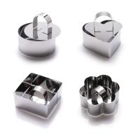 4 piezas de sándwich troquelador de gel de mousse con anillo de galleta y pastel de acero inoxidable de 3 pulgadas con varilla de empuje - details 2