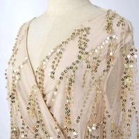 2024 Nueva colección Primavera/Verano Vestido largo de mujer con cuello en V y manga de noche para fiesta - details 9