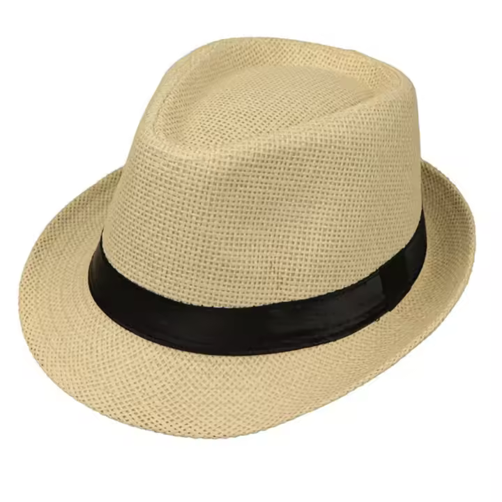 Sombrero de pescador de lino y algodón ajustable para verano, sombrero de paja con protección UV para senderismo, sombrero de cubo, gorra panamá, sombrero para el sol para niños - 1
