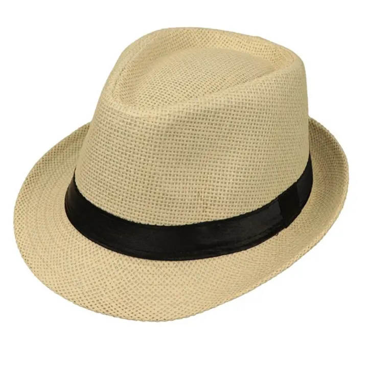 Sombrero de pescador de lino y algodón ajustable para verano, sombrero de paja con protección UV para senderismo, sombrero de cubo, gorra panamá, sombrero para el sol para niños - 1