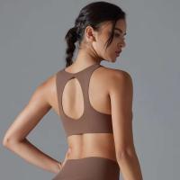 Hamidou sujetador de Yoga para mujer, chaleco de nailon de Color sólido, Sujetador deportivo transpirable, secado rápido - details 3