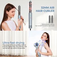 Secador de pelo 5 en 1, cepillo de alta velocidad sin escobillas, secador de pelo iónico negativo, cepillo para calentar el cabello, peine de estilismo de aire caliente, rizador de pelo automático - details 2