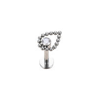 Piercing G23 de titanio para labio y Oreja, G23, labret, cartílago de la oreja, Tragus Helix, tornillo, ajuste superior, 16g, gótico, snug, joyería corporal, 1 ud. - details 4