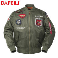 Chaqueta de vuelo de piloto de satén para hombre, cortavientos militar bordado a prueba de viento, primavera fina y verano - details 10