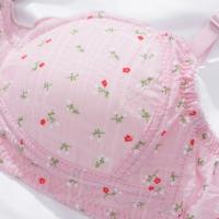 Cómodo sujetador en V profundo inalámbrico con flores dulces, ropa interior a prueba de golpes para mujer, lencería antiflacidez, sujetador de realce, regalos - details 7
