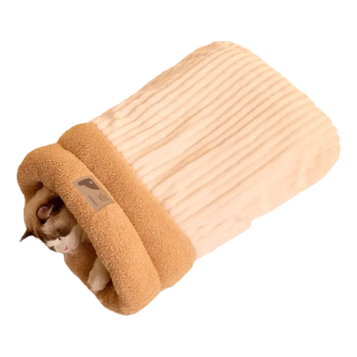 Saco De Dormir Para Perro Y Gato Con Agujero Cálido Y Protegido Contra El Viento Tamaño De La Cama De Algodón 100% Para Otoño E Invierno - 1