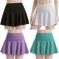 Falda de Golf de tenis para mujer con bolsillos Color sólido plisado falso dos vestido de Yoga falda atlética transpirable para chica falda deportiva de entrenamiento - details 19