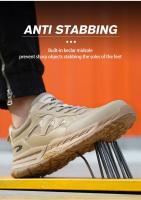 Zapatillas de seguridad para hombre, zapatos de trabajo ligeros, transpirables, antipinchazos, antideslizantes, indestructibles, Verano - details 8